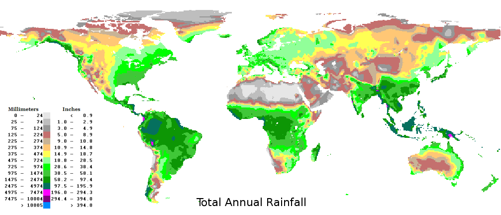 world rainfall map