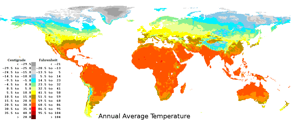 world temperature map